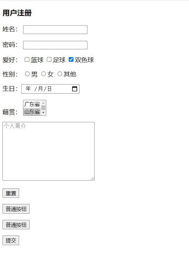 表单标签
